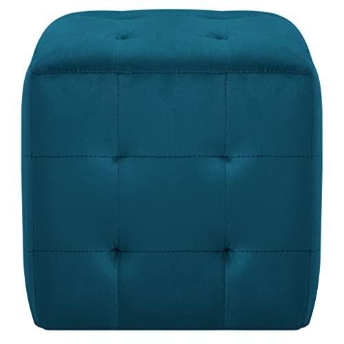 HEFZGDB Nachttische 2 STK. Blau 30×30×30 cm Samtstoff Stubentisch Couchtisch Konsolentisch Lowboard für Schlafzimmer Hotel Gästezimmer Wohnzimmer von HEFZGDB