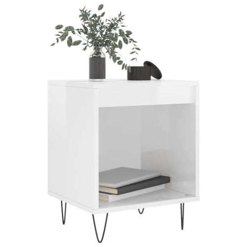 HEFZGDB Nachttische 2 STK. Hochglanz-Weiß 40x35x50 cm Holzwerkstoff Kleiner Tisch Nachttische Nachtschrank Nachttischschrank für Hotel Gästezimmer Schlafzimmer Wohnzimmer HEFZGDB Nachttische 2 STK. Hochglanz-Weiß 40x35x50 cm Holzwerkstoff Kleiner Tisch Nachttische Nachtschrank Nachttischschrank für Hotel Gästezimmer Schlafzimmer Wohnzimmer von HEFZGDB