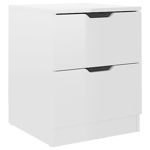 HEFZGDB Nachttische 2 STK. Hochglanz-Weiß 40x40x50 cm Spanplatte Nachtschränkchen Couchtisch Konsolentisch Nachttischschrank für Wohnzimmer Schlafzimmer Hotel Gästezimmer HEFZGDB Nachttische 2 STK. Hochglanz-Weiß 40x40x50 cm Spanplatte Nachtschränkchen Couchtisch Konsolentisch Nachttischschrank für Wohnzimmer Schlafzimmer Hotel Gästezimmer von HEFZGDB