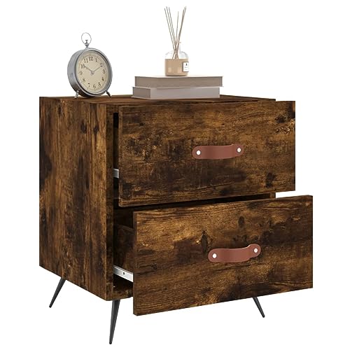 HEFZGDB Nachttische 2 STK. Räuchereiche 40x35x47,5 cm Holzwerkstoff Nachttisch Vintage Beistelltisch Couchtisch Bartisch für Gästezimmer Wohnzimmer Schlafzimmer Hotel HEFZGDB Nachttische 2 STK. Räuchereiche 40x35x47,5 cm Holzwerkstoff Nachttisch Vintage Beistelltisch Couchtisch Bartisch für Gästezimmer Wohnzimmer Schlafzimmer Hotel von HEFZGDB