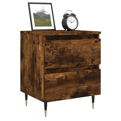 HEFZGDB Nachttische 2 STK. Räuchereiche 40x35x50 cm Holzwerkstoff Nachttisch Modern Nachttische Nachtschrank Sideboard Wohnzimmer für Hotel Gästezimmer Schlafzimmer Wohnzimmer von HEFZGDB