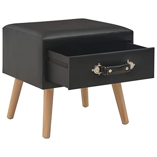 HEFZGDB Nachttische 2 STK. Schwarz 40 x 35 x 40 cm Kunstleder Nachttisch Modern Nachttische Konsolentisch Küchentisch für Gästezimmer Wohnzimmer Schlafzimmer Hotel von HEFZGDB