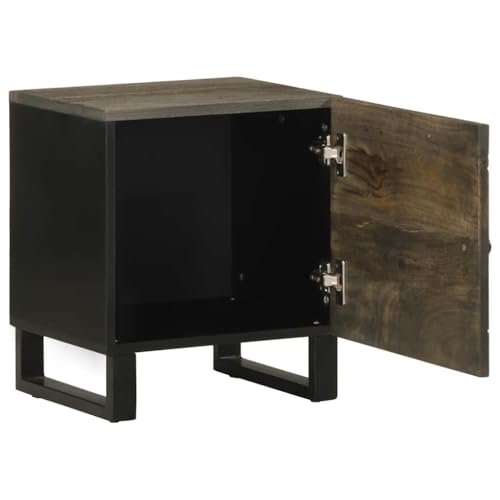HEFZGDB Nachttische 2 STK. Schwarz 40x33x46 cm Massivholz Mango Sideboard Wohnzimmer Wohnzimmertisch Couchtisch Nachttischschrank für Schlafzimmer Gästezimmer Hotel Wohnzimmer von HEFZGDB