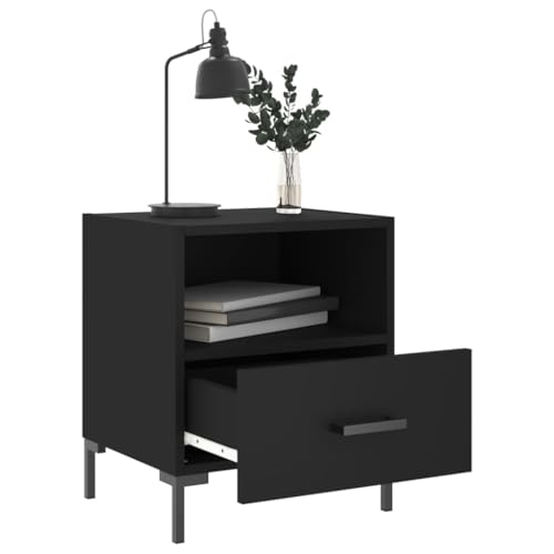 HEFZGDB Nachttische 2 STK. Schwarz 40x35x47,5 cm Holzwerkstoff Nachtschränkchen Nachtkästchen Nachttischschrank Küchentisch für Hotel Gästezimmer Wohnzimmer Schlafzimmer von HEFZGDB