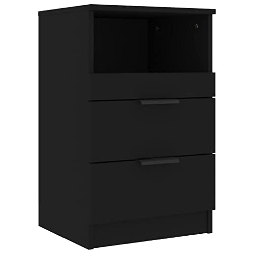 HEFZGDB Nachttische 2 STK. Schwarz Holzwerkstoff Nachttisch Vintage Nachttische Konsolentisch Lowboard für Hotel Gästezimmer Schlafzimmer Wohnzimmer HEFZGDB Nachttische 2 STK. Schwarz Holzwerkstoff Nachttisch Vintage Nachttische Konsolentisch Lowboard für Hotel Gästezimmer Schlafzimmer Wohnzimmer von HEFZGDB