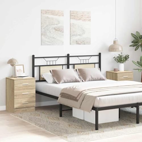 HEFZGDB Nachttische 2 STK. Sonoma-Eiche 38x35x56 cm Holzwerkstoff Nachtschränkchen Wohnzimmertisch Konsolentisch Lowboard für Gästezimmer Wohnzimmer Hotel Schlafzimmer HEFZGDB Nachttische 2 STK. Sonoma-Eiche 38x35x56 cm Holzwerkstoff Nachtschränkchen Wohnzimmertisch Konsolentisch Lowboard für Gästezimmer Wohnzimmer Hotel Schlafzimmer von HEFZGDB