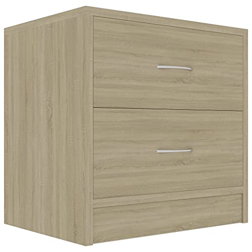 HEFZGDB Nachttische 2 STK. Sonoma-Eiche 40x30x40 cm Holzwerkstoff Nachttisch Organizer Nachtkästchen Couchtisch Nachttischschrank für Hotel Schlafzimmer Wohnzimmer Gästezimmer von HEFZGDB