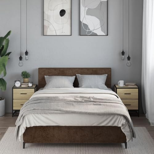 HEFZGDB Nachttische 2 STK. Sonoma-Eiche 40x31x50 cm Holzwerkstoff Nachtkasten Nachtschrank Wohnzimmertisch Nachtschränkchen für Schlafzimmer Wohnzimmer Hotel Gästezimmer HEFZGDB Nachttische 2 STK. Sonoma-Eiche 40x31x50 cm Holzwerkstoff Nachtkasten Nachtschrank Wohnzimmertisch Nachtschränkchen für Schlafzimmer Wohnzimmer Hotel Gästezimmer von HEFZGDB