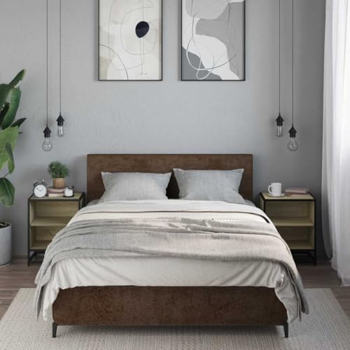 HEFZGDB Nachttische 2 STK. Sonoma-Eiche 40x31x50cm Holzwerkstoff Metall Kaffeetisch Nachtkästchen Nachtschrank Lowboard für Wohnzimmer Gästezimmer Schlafzimmer Hotel HEFZGDB Nachttische 2 STK. Sonoma-Eiche 40x31x50cm Holzwerkstoff Metall Kaffeetisch Nachtkästchen Nachtschrank Lowboard für Wohnzimmer Gästezimmer Schlafzimmer Hotel von HEFZGDB