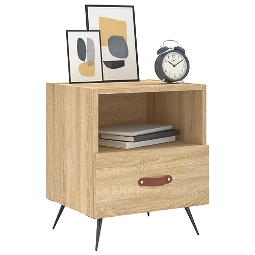 HEFZGDB Nachttische 2 STK. Sonoma-Eiche 40x35x47,5 cm Holzwerkstoff Nachtkasten Nachtschrank Wohnzimmertisch Nachtschränkchen für Schlafzimmer Hotel Gästezimmer Wohnzimmer HEFZGDB Nachttische 2 STK. Sonoma-Eiche 40x35x47,5 cm Holzwerkstoff Nachtkasten Nachtschrank Wohnzimmertisch Nachtschränkchen für Schlafzimmer Hotel Gästezimmer Wohnzimmer von HEFZGDB