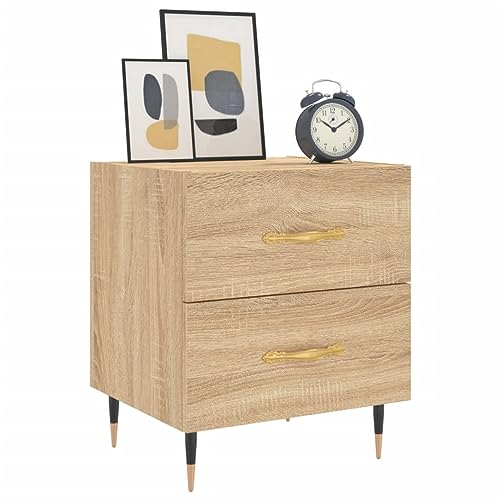 HEFZGDB Nachttische 2 STK. Sonoma-Eiche 40x35x47,5 cm Holzwerkstoff Nachtschränkchen Beistelltisch Bartisch Lowboard für Wohnzimmer Schlafzimmer Gästezimmer Hotel HEFZGDB Nachttische 2 STK. Sonoma-Eiche 40x35x47,5 cm Holzwerkstoff Nachtschränkchen Beistelltisch Bartisch Lowboard für Wohnzimmer Schlafzimmer Gästezimmer Hotel von HEFZGDB