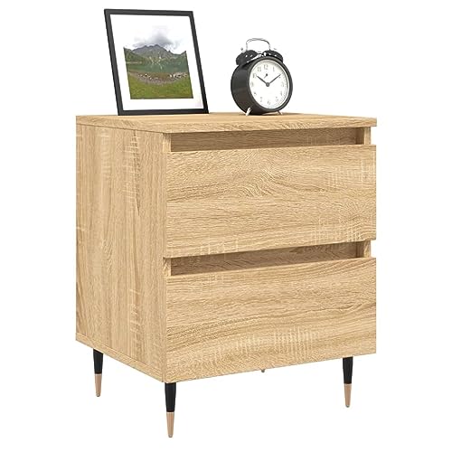 HEFZGDB Nachttische 2 STK. Sonoma-Eiche 40x35x50 cm Holzwerkstoff Nachttisch Modern Nachttische Nachtschrank Sideboard Wohnzimmer für Hotel Gästezimmer Schlafzimmer Wohnzimmer HEFZGDB Nachttische 2 STK. Sonoma-Eiche 40x35x50 cm Holzwerkstoff Nachttisch Modern Nachttische Nachtschrank Sideboard Wohnzimmer für Hotel Gästezimmer Schlafzimmer Wohnzimmer von HEFZGDB