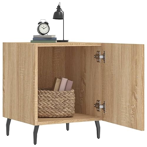 HEFZGDB Nachttische 2 STK. Sonoma-Eiche 40x40x50 cm Holzwerkstoff Sideboard Wohnzimmer Nachtschrank Beistelltisch Nachtschränkchen für Gästezimmer Schlafzimmer Hotel Wohnzimmer HEFZGDB Nachttische 2 STK. Sonoma-Eiche 40x40x50 cm Holzwerkstoff Sideboard Wohnzimmer Nachtschrank Beistelltisch Nachtschränkchen für Gästezimmer Schlafzimmer Hotel Wohnzimmer von HEFZGDB