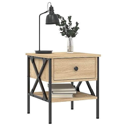HEFZGDB Nachttische 2 STK. Sonoma-Eiche 40x42x45 cm Holzwerkstoff Nachttisch Modern Nachttische Nachtschrank Sideboard Wohnzimmer für Gästezimmer Wohnzimmer Hotel Schlafzimmer HEFZGDB Nachttische 2 STK. Sonoma-Eiche 40x42x45 cm Holzwerkstoff Nachttisch Modern Nachttische Nachtschrank Sideboard Wohnzimmer für Gästezimmer Wohnzimmer Hotel Schlafzimmer von HEFZGDB
