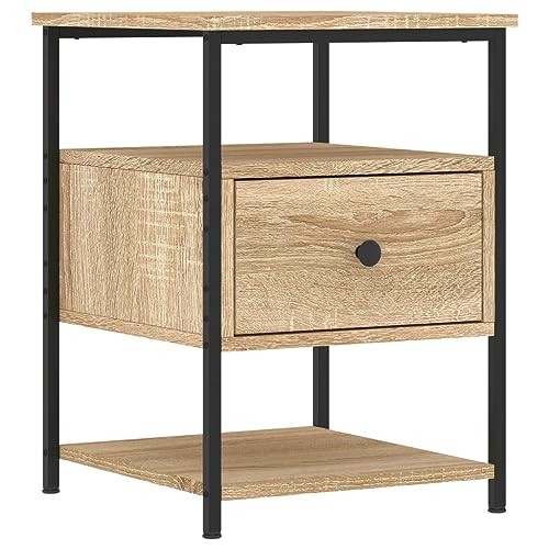 HEFZGDB Nachttische 2 STK. Sonoma-Eiche 40x42x56 cm Holzwerkstoff Nachtschränkchen Beistelltisch Bartisch Lowboard für Schlafzimmer Wohnzimmer Gästezimmer Hotel von HEFZGDB