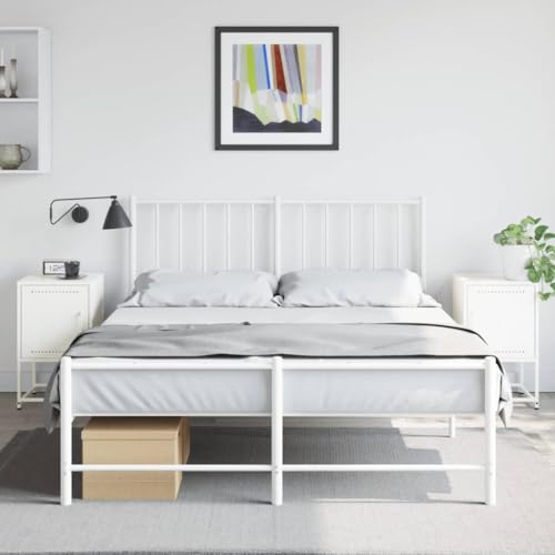 HEFZGDB Nachttische 2 STK. Weiß 36x39x60,5 cm Stahl Anrichte Nachtkästchen Nachtschrank Nachttischschrank für Schlafzimmer Gästezimmer Wohnzimmer Hotel HEFZGDB Nachttische 2 STK. Weiß 36x39x60,5 cm Stahl Anrichte Nachtkästchen Nachtschrank Nachttischschrank für Schlafzimmer Gästezimmer Wohnzimmer Hotel von HEFZGDB
