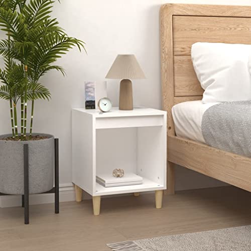 HEFZGDB Nachttische 2 STK. Weiß 40x35x50 cm Sideboard Wohnzimmer Nachtkästchen Bartisch Lowboard für Wohnzimmer Gästezimmer Schlafzimmer Hotel von HEFZGDB