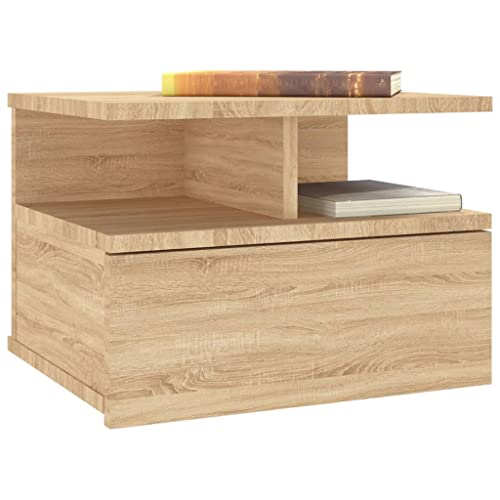 HEFZGDB Nachttische 2Stk. Hängend Sonoma-Eiche 40x31x27cm Holzwerkstoff Nachtschränkchen Nachtschrank Konsolentisch Stubentisch für Wohnzimmer Schlafzimmer Hotel Gästezimmer HEFZGDB Nachttische 2Stk. Hängend Sonoma-Eiche 40x31x27cm Holzwerkstoff Nachtschränkchen Nachtschrank Konsolentisch Stubentisch für Wohnzimmer Schlafzimmer Hotel Gästezimmer von HEFZGDB