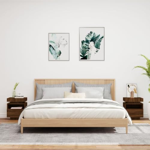 HEFZGDB Nachttische mit LED-Leuchten 2 STK. Braun Eiche 40x39x48,5 cm Nachttisch Modern Nachtschrank Beistelltisch Stubentisch für Wohnzimmer Gästezimmer Hotel Schlafzimmer HEFZGDB Nachttische mit LED-Leuchten 2 STK. Braun Eiche 40x39x48,5 cm Nachttisch Modern Nachtschrank Beistelltisch Stubentisch für Wohnzimmer Gästezimmer Hotel Schlafzimmer von HEFZGDB