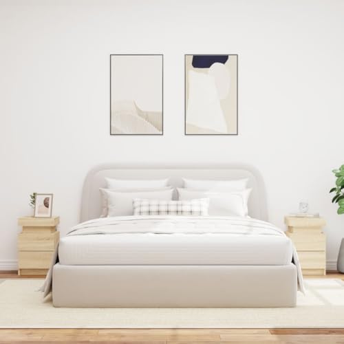 HEFZGDB Nachttische mit LED-Leuchten 2 STK. Sonoma Eiche 35x39x55 cm Nachtschränkchen Wohnzimmertisch Konsolentisch Lowboard für Schlafzimmer Hotel Gästezimmer Wohnzimmer HEFZGDB Nachttische mit LED-Leuchten 2 STK. Sonoma Eiche 35x39x55 cm Nachtschränkchen Wohnzimmertisch Konsolentisch Lowboard für Schlafzimmer Hotel Gästezimmer Wohnzimmer von HEFZGDB