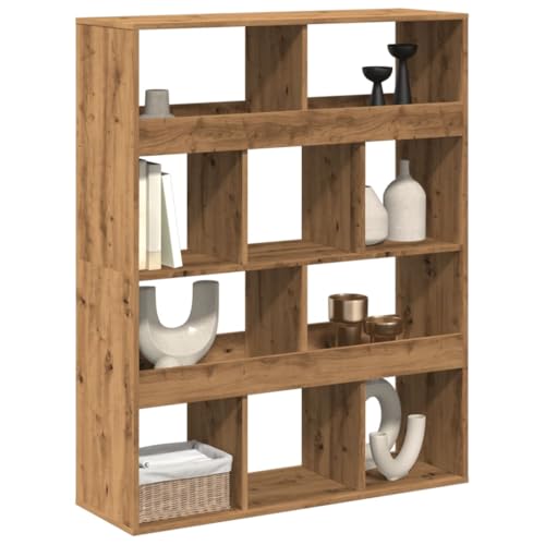 HEFZGDB Raumteiler Artisan-Eiche 100x33x125,5 cm Holzwerkstoff Küchenregal Cd Regal Mehrzweckschrank Vitrine für Schlafzimmer Bibliothek Wohnbereich Büro von HEFZGDB