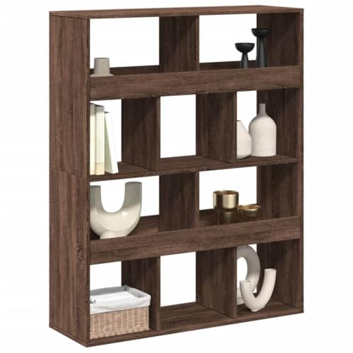 HEFZGDB Raumteiler Eichen-Optik 100x33x125,5 cm Holzwerkstoff Küchenregal Cd Regal Mehrzweckschrank Vitrine für Schlafzimmer Bibliothek Wohnbereich Büro von HEFZGDB