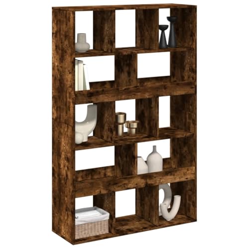 HEFZGDB Raumteiler Räuchereiche 100x33x156,5 cm Holzwerkstoff Küchenregal Cd Regal Mehrzweckschrank Vitrine für Schlafzimmer Bibliothek Wohnbereich Büro von HEFZGDB