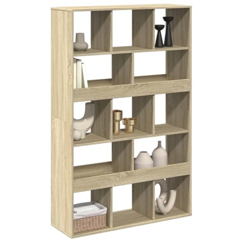 HEFZGDB Raumteiler Sonoma-Eiche 100x33x156,5 cm Holzwerkstoff Küchenregal Cd Regal Mehrzweckschrank Vitrine für Schlafzimmer Bibliothek Wohnbereich Büro von HEFZGDB