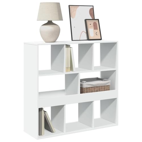 HEFZGDB Raumteiler Weiß 100x33x94,5 cm Holzwerkstoff Küchenregal Cd Regal Mehrzweckschrank Vitrine für Schlafzimmer Bibliothek Wohnbereich Büro von HEFZGDB