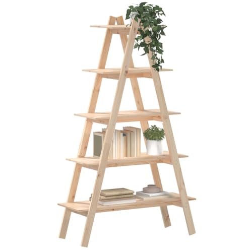 HEFZGDB Regal mit 5 Böden A-Form 110x40x180,5 cm Massivholz Kiefer Vitrine Aktenschrank Apothekerschrank Küche Küchenschrank für Arbeitszimmer Büro Schlafzimmer Bibliothek von HEFZGDB