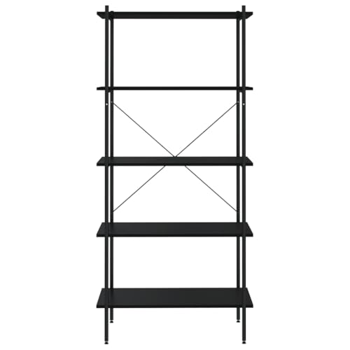 HEFZGDB Regal mit 5 Böden Schwarz 80x40x163 cm Büroregal Cd Regal Aktenschrank Mehrzweckschrank für Arbeitszimmer Bibliothek Wohnbereich Büro HEFZGDB Regal mit 5 Böden Schwarz 80x40x163 cm Büroregal Cd Regal Aktenschrank Mehrzweckschrank für Arbeitszimmer Bibliothek Wohnbereich Büro von HEFZGDB