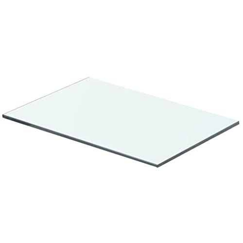 HEFZGDB Regalböden 2 STK. Glas Transparent 40x20 cm Wand Regale Kleines Regal Wand Schweberegale Wandboard für Wohnbereich Küche Schlafzimmer Arbeitszimmer von HEFZGDB