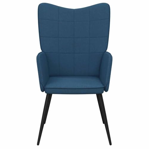 HEFZGDB Relaxsessel Blau Stoff Sessel Jugendzimmer Schminkstuhl Küchenstühle Kleiner Sessel für Wohnbereich Sitzungszimmer Arbeitszimmer Balkon von HEFZGDB