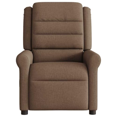 HEFZGDB Relaxsessel Braun Stoff Armlehnstuhl Lesesessel Bequem Schminkstuhl Seselstuhl Wohnzimmer für Schlafzimmer Sitzungszimmer Wohnbereich Arbeitszimmer von HEFZGDB