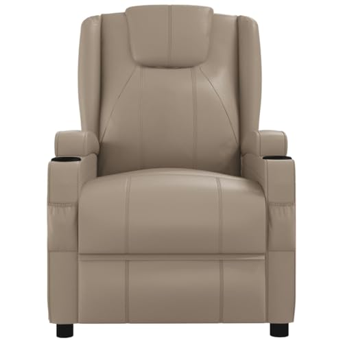 HEFZGDB Relaxsessel Cappuccino-Braun Kunstleder Couchsessel Loungesessel Wohnzimmer Esszimmerstühle Seselstuhl Wohnzimmer für Schlafzimmer Sitzungszimmer Arbeitszimmer Balkon von HEFZGDB