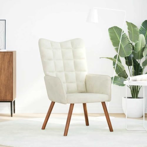 HEFZGDB Relaxsessel Creme Samt Couchsessel Schminkstuhl Loungesessel Wohnzimmer Armchair Living Room für Arbeitszimmer Wohnbereich Schlafzimmer Balkon HEFZGDB Relaxsessel Creme Samt Couchsessel Schminkstuhl Loungesessel Wohnzimmer Armchair Living Room für Arbeitszimmer Wohnbereich Schlafzimmer Balkon von HEFZGDB