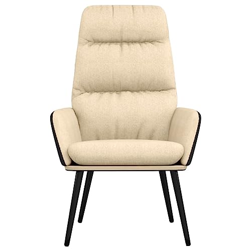 HEFZGDB Relaxsessel Creme Stoff Armchair Living Room Loungesessel Wohnzimmer Lesestuhl Reading Chair für Arbeitszimmer Schlafzimmer Balkon Sitzungszimmer von HEFZGDB