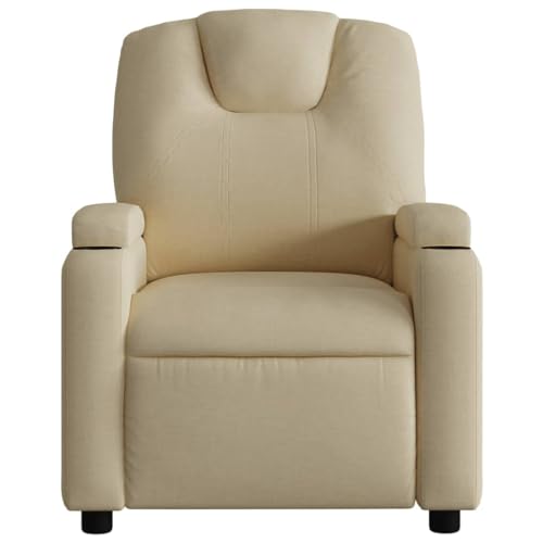 HEFZGDB Relaxsessel Creme Stoff Big Sessel Schminkstuhl Lesestuhl Esszimmerstühle für Sitzungszimmer Arbeitszimmer Schlafzimmer Wohnbereich von HEFZGDB