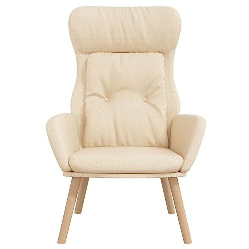 HEFZGDB Relaxsessel Creme Stoff Big Sessel Schminkstuhl Schminktisch Stuhl Hocker Schminktisch für Wohnbereich Balkon Schlafzimmer Sitzungszimmer von HEFZGDB