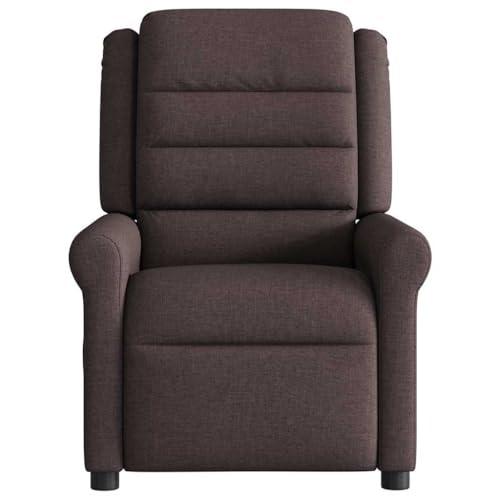 HEFZGDB Relaxsessel Dunkelbraun Stoff Armlehnstuhl Lesesessel Bequem Schminkstuhl Seselstuhl Wohnzimmer für Schlafzimmer Sitzungszimmer Wohnbereich Arbeitszimmer von HEFZGDB