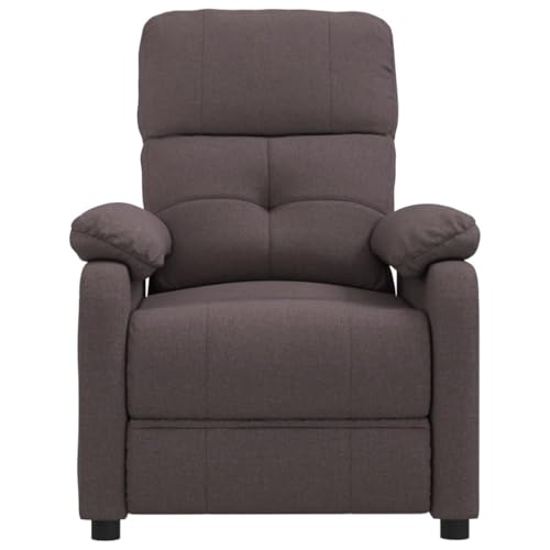HEFZGDB Relaxsessel Dunkelbraun Stoff Couchsessel Loungesessel Wohnzimmer Lesestuhl Kleiner Sessel für Schlafzimmer Sitzungszimmer Balkon Arbeitszimmer von HEFZGDB