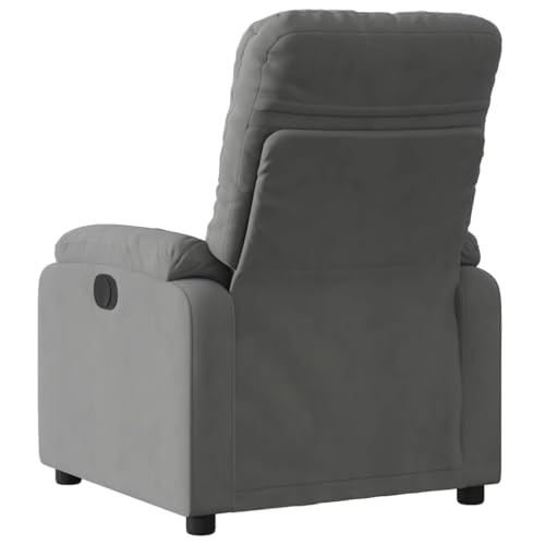 HEFZGDB Relaxsessel Dunkelgrau Mikrofasergewebe Armlehnstuhl Schminkstuhl Schminktisch Stuhl Esszimmerstühle für Balkon Wohnbereich Sitzungszimmer Schlafzimmer von HEFZGDB