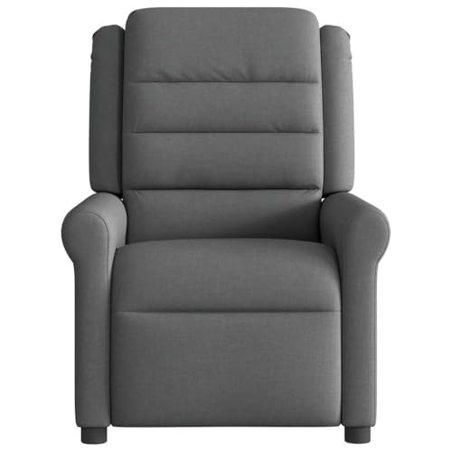 HEFZGDB Relaxsessel Dunkelgrau Stoff Armlehnstuhl Lesesessel Bequem Schminkstuhl Seselstuhl Wohnzimmer für Schlafzimmer Sitzungszimmer Wohnbereich Arbeitszimmer von HEFZGDB
