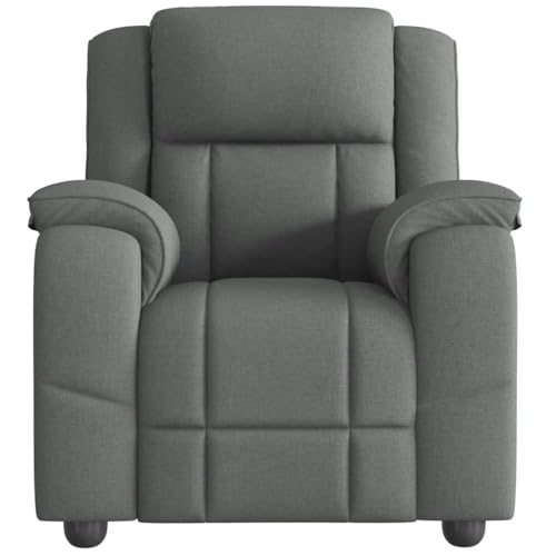 HEFZGDB Relaxsessel Dunkelgrau Stoff Kuschelsessel Loungesessel Wohnzimmer Schminktisch Stuhl Seselstuhl Wohnzimmer für Wohnbereich Arbeitszimmer Balkon Schlafzimmer von HEFZGDB