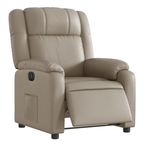 HEFZGDB Relaxsessel Elektrisch Cappuccino-Braun Kunstleder Wohnzimmerstühle Lesesessel Bequem Esszimmerstühle Hocker Schminktisch für Wohnbereich Arbeitszimmer Schlafzimmer Sitzungszimmer von HEFZGDB
