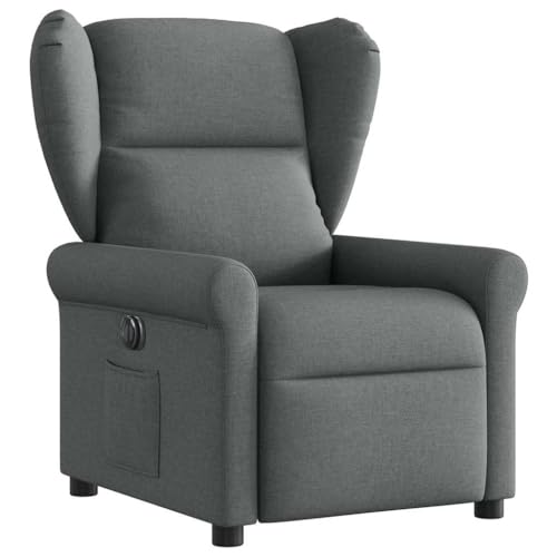 HEFZGDB Relaxsessel Elektrisch Dunkelgrau Stoff Living Room Chairs Loungesessel Wohnzimmer Esszimmerstühle Küchenstühle für Balkon Sitzungszimmer Arbeitszimmer Schlafzimmer von HEFZGDB