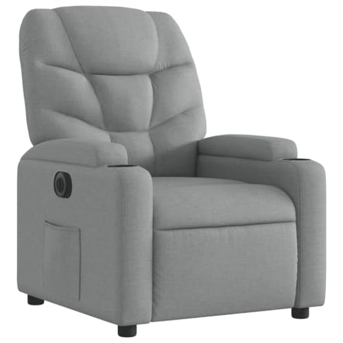 HEFZGDB Relaxsessel Elektrisch Hellgrau Stoff Living Room Chairs Lesesessel Bequem Lesestuhl Reading Chair für Arbeitszimmer Schlafzimmer Wohnbereich Balkon HEFZGDB Relaxsessel Elektrisch Hellgrau Stoff Living Room Chairs Lesesessel Bequem Lesestuhl Reading Chair für Arbeitszimmer Schlafzimmer Wohnbereich Balkon von HEFZGDB