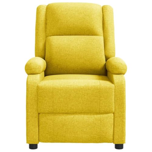 HEFZGDB Relaxsessel Gelb Stoff Reading Chair Schminkstuhl Seselstuhl Wohnzimmer Kleiner Sessel für Wohnbereich Arbeitszimmer Sitzungszimmer Balkon von HEFZGDB