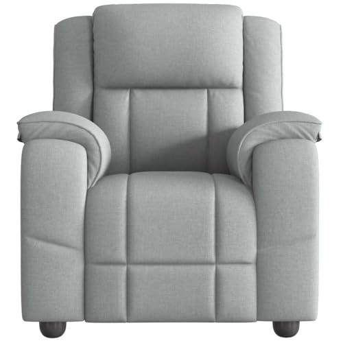 HEFZGDB Relaxsessel Hellgrau Stoff Kuschelsessel Loungesessel Wohnzimmer Schminktisch Stuhl Seselstuhl Wohnzimmer für Wohnbereich Arbeitszimmer Balkon Schlafzimmer von HEFZGDB
