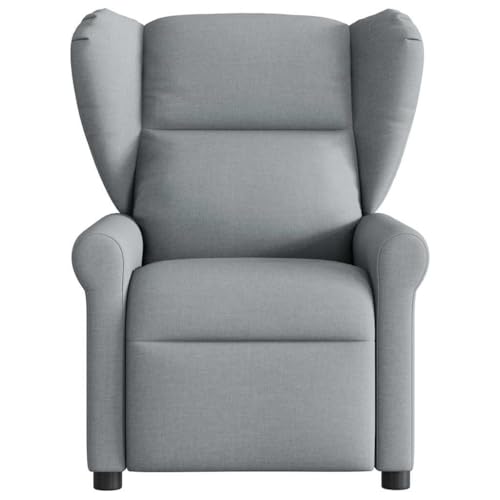 HEFZGDB Relaxsessel Hellgrau Stoff Living Room Chairs Loungesessel Wohnzimmer Esszimmerstühle Küchenstühle für Balkon Sitzungszimmer Arbeitszimmer Schlafzimmer von HEFZGDB